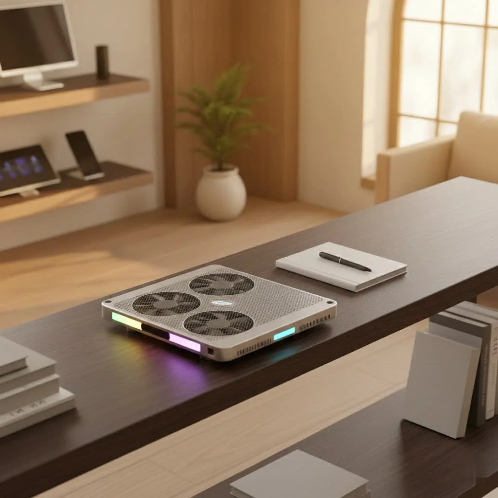 Cooler Master laptop stand elevating a laptop for better airflow